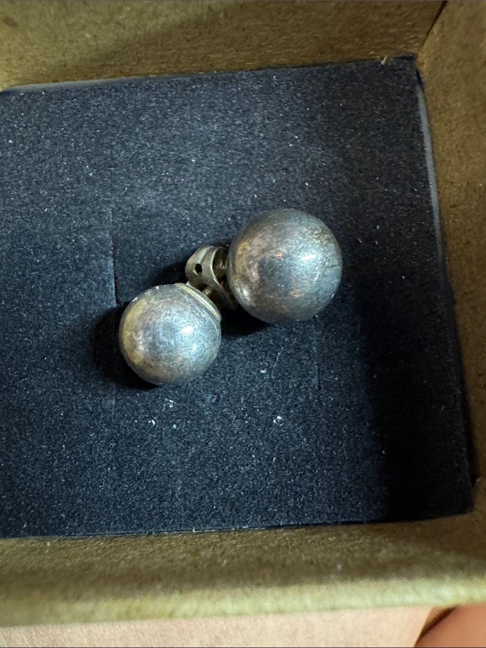 Classic Round Sterling Silver earrings.